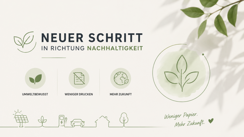 ♻️ Ein weiterer Schritt in Richtung nachhaltiges Arbeiten.